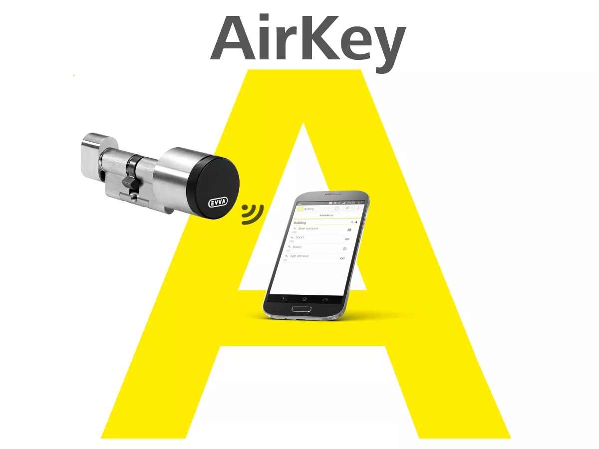 Finding a self-explanatory name for a complex technology The logo of the AirKey locking system, a clear symbol of security and innovation. With its clear lines and modern design, it stands for reliable access and convenience.